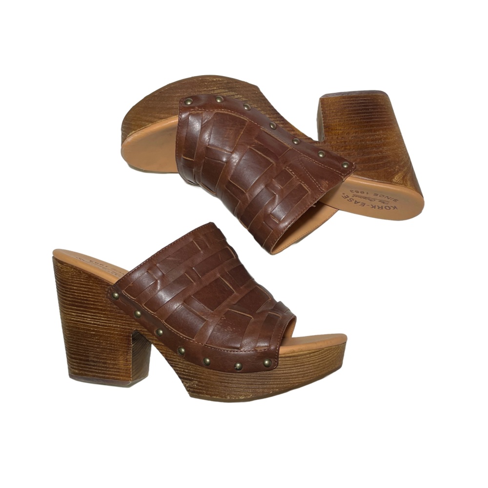 KORK-EASE - Platform Wedges - Brown Leather - Size 11